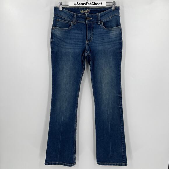 Wrangler‎ Mid Rise Bootcut Boot Cut Jeans Blue Medium Wash Women’s Size 7/32 - Picture 1 of 8